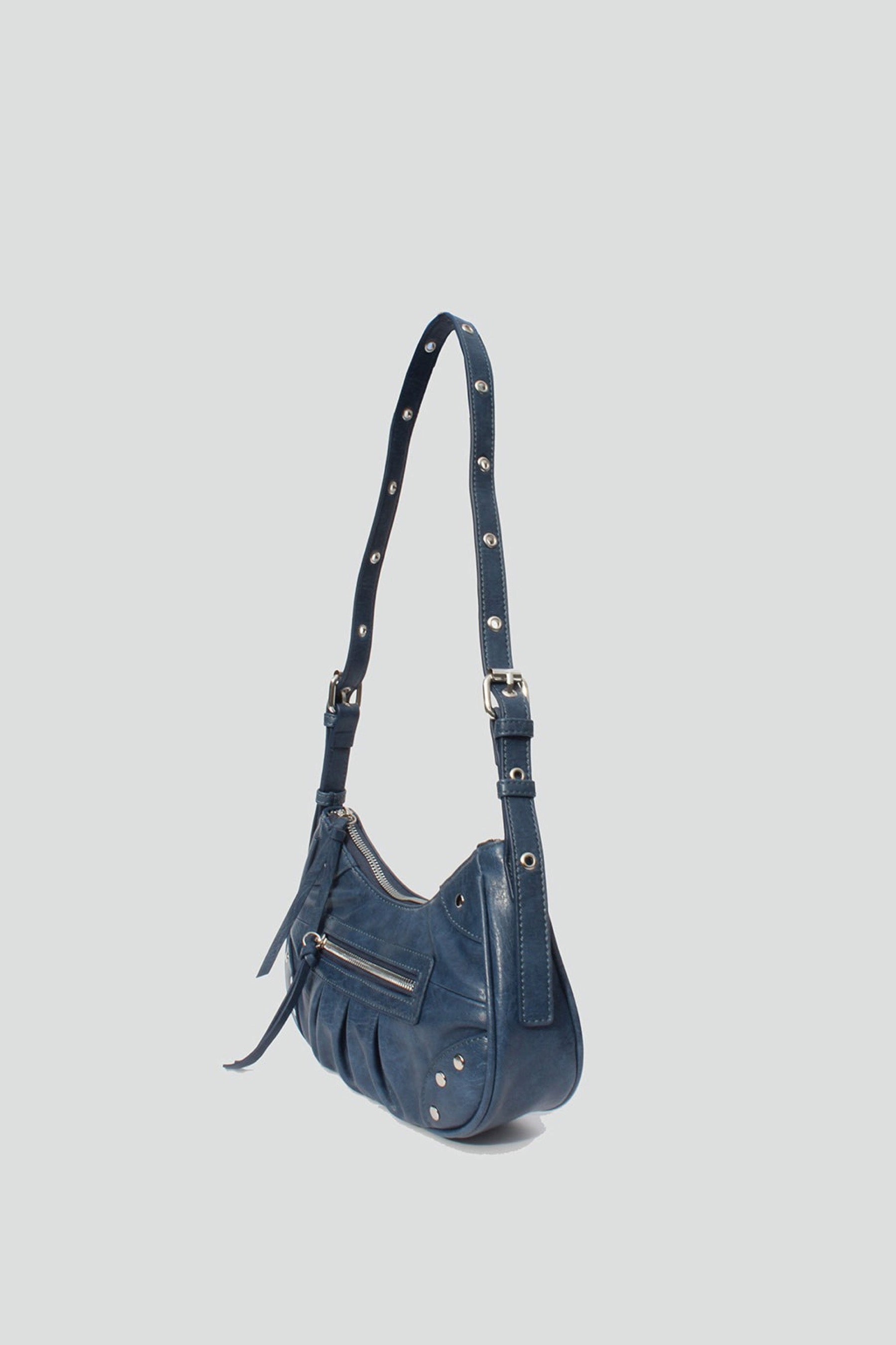 Blue Eliana Baguette Bag