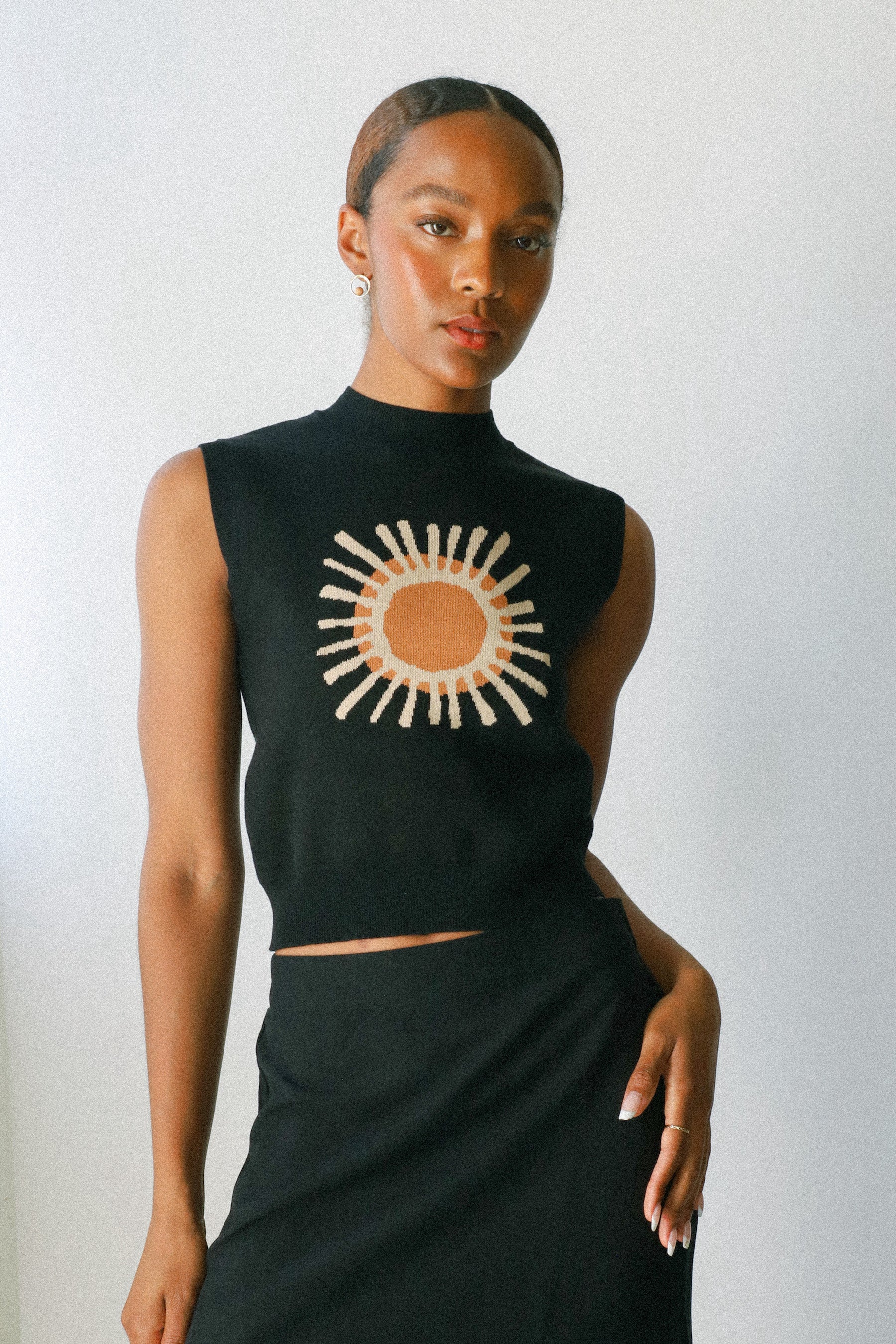 Black Sun Knit Tank