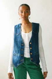 Jennifer Slim Denim Vest