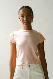 Light Pink + Orange Souvenir Tee