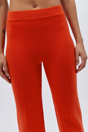 Hot Orange Pintuck Pant