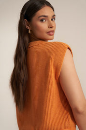 Orange Peel Beatrice Top