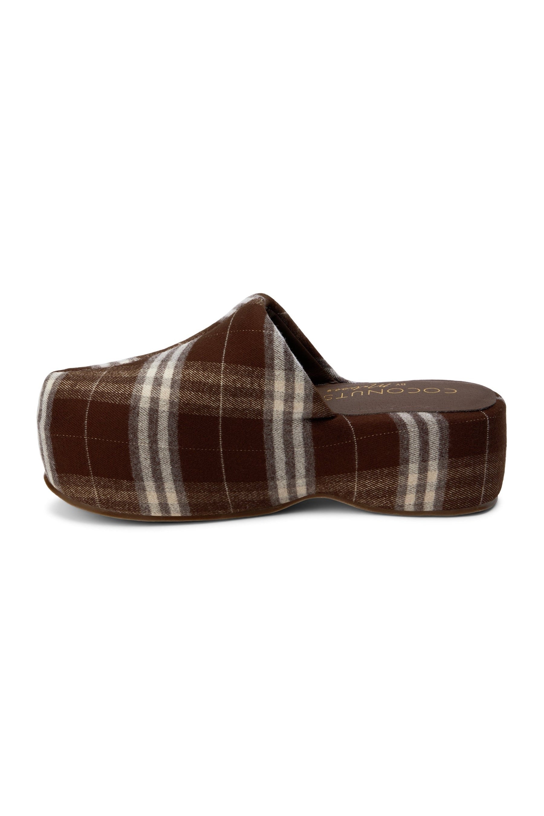 Brown Plaid Bella Mule