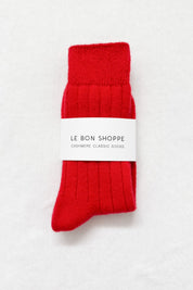 Red Classic Cashmere Socks