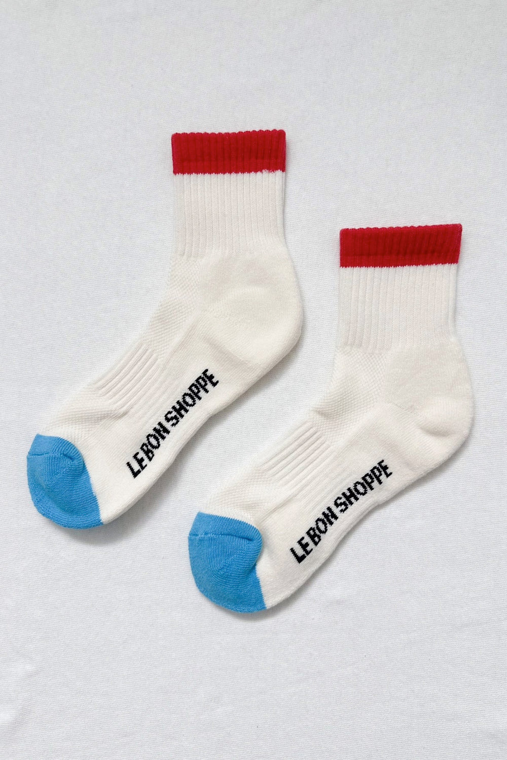 Blue Red Color Block Girlfriend Socks