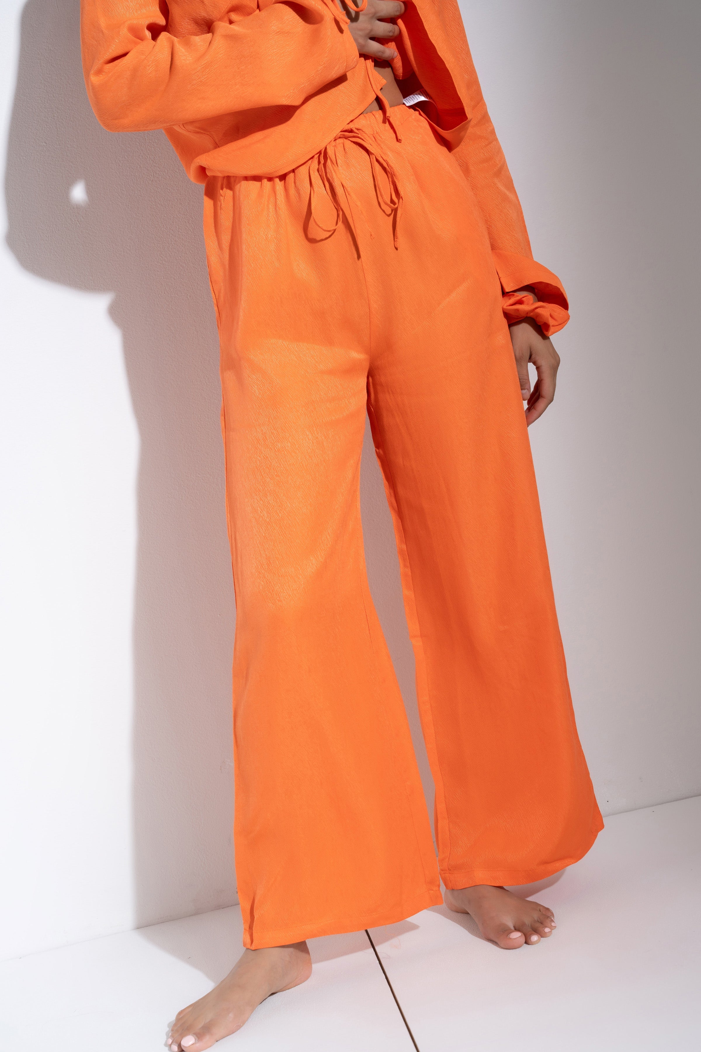 Tangerine Tie Front Set