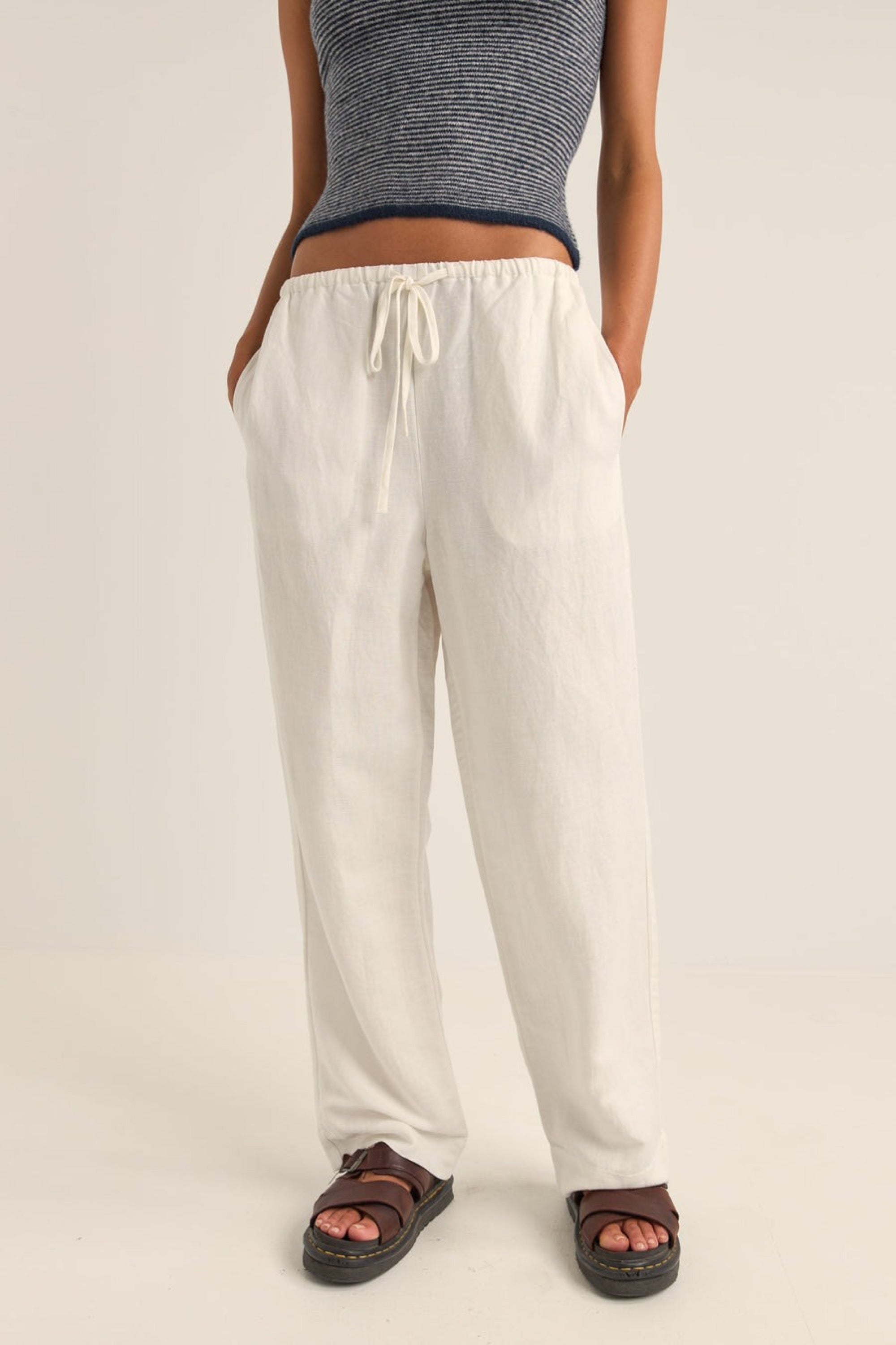 White Frankie Pant