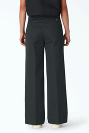 Black Twill Wide Leg Pant