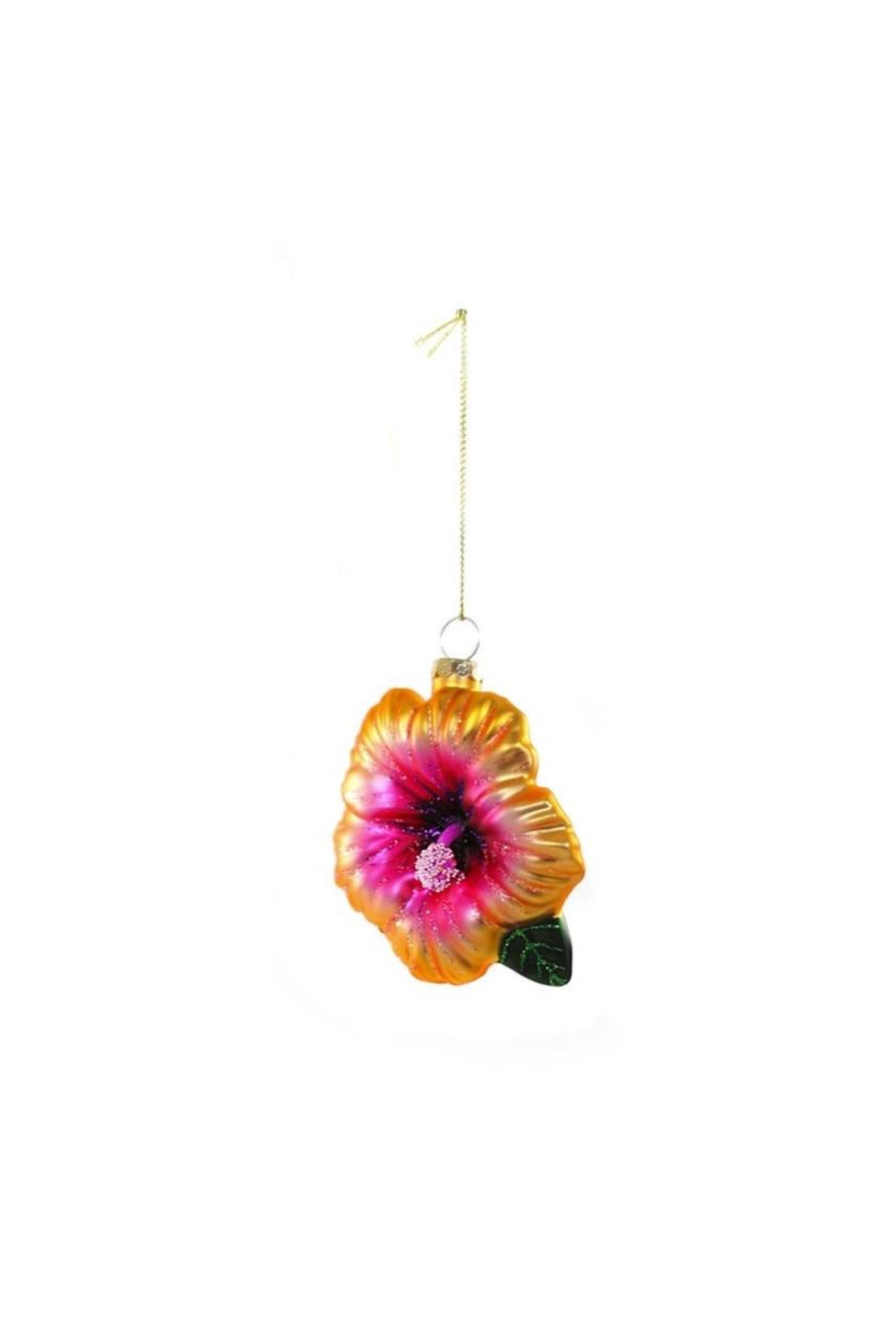 Orange Hibiscus Ornament