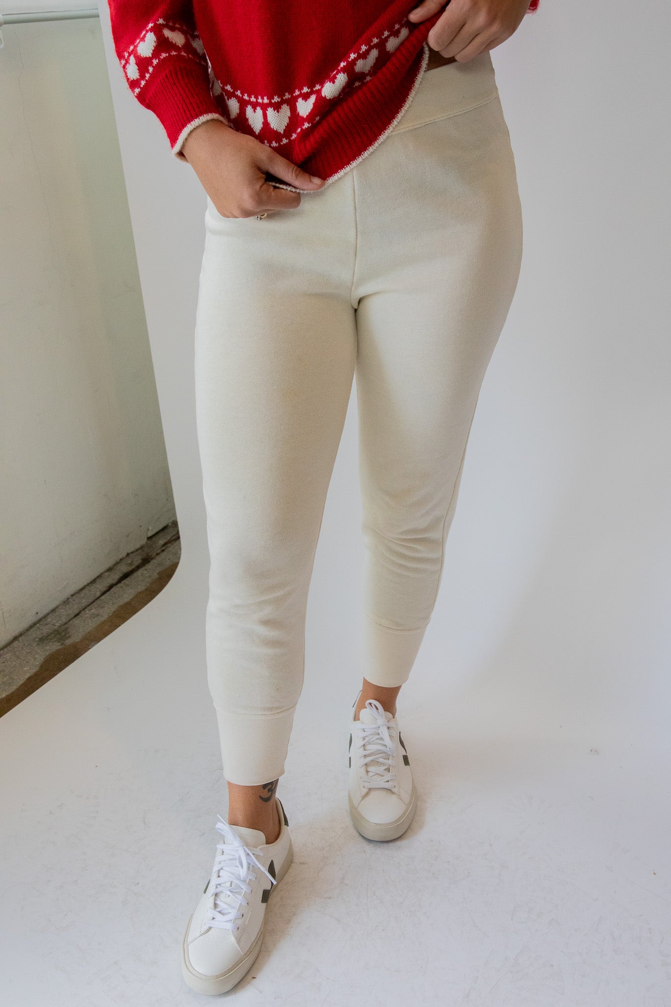 Cream Athletic Sweatpant