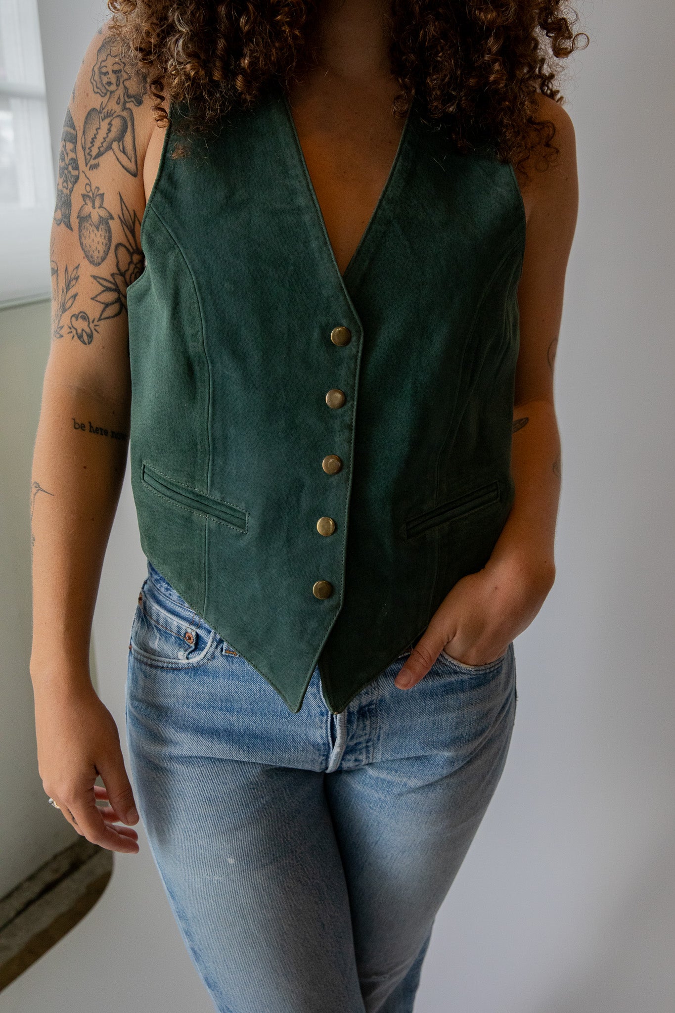 Green Suede Vest