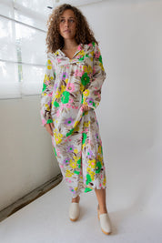 60s Flower Maxi Dress