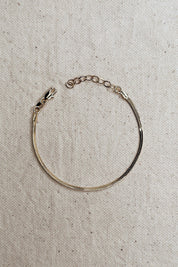 Gold Flat Herringbone Bracelet