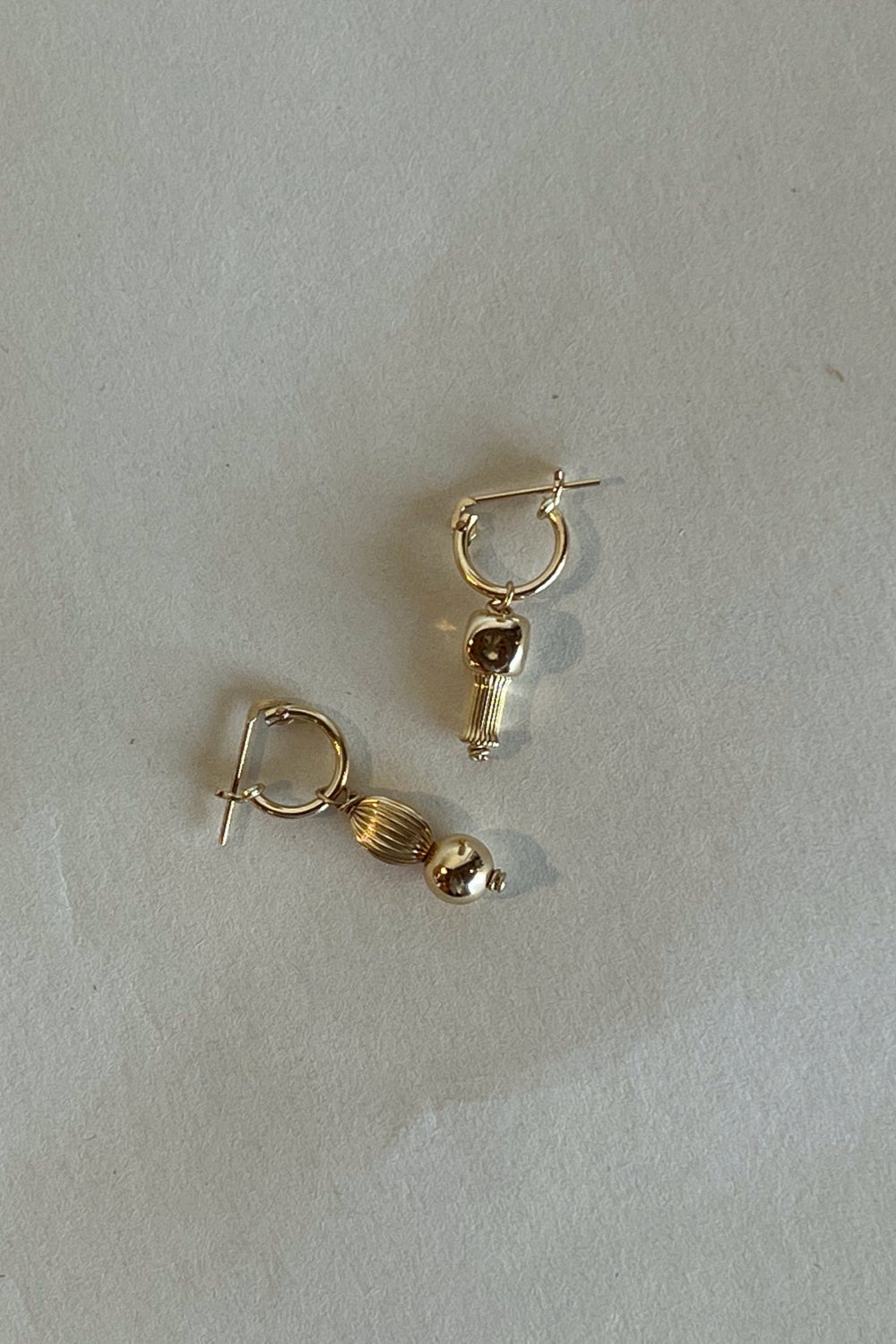 Gold Pillar Earrings