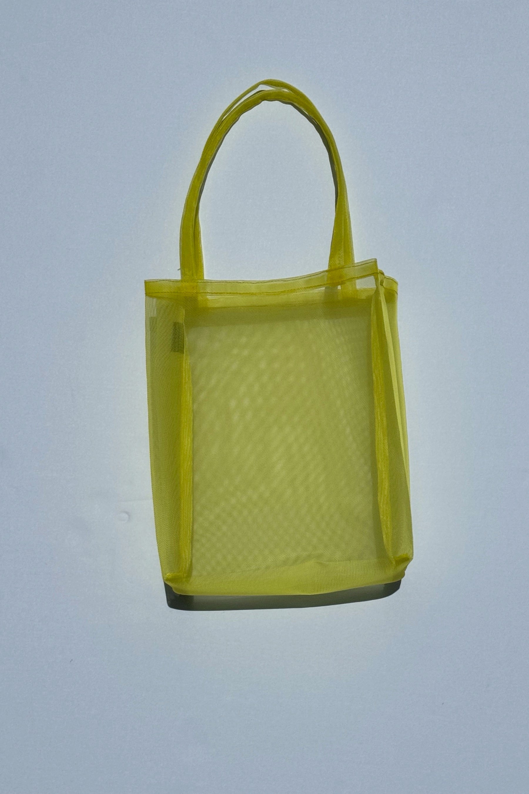 Yellow Mesh Open Tote