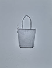 White Mesh Zip Tote