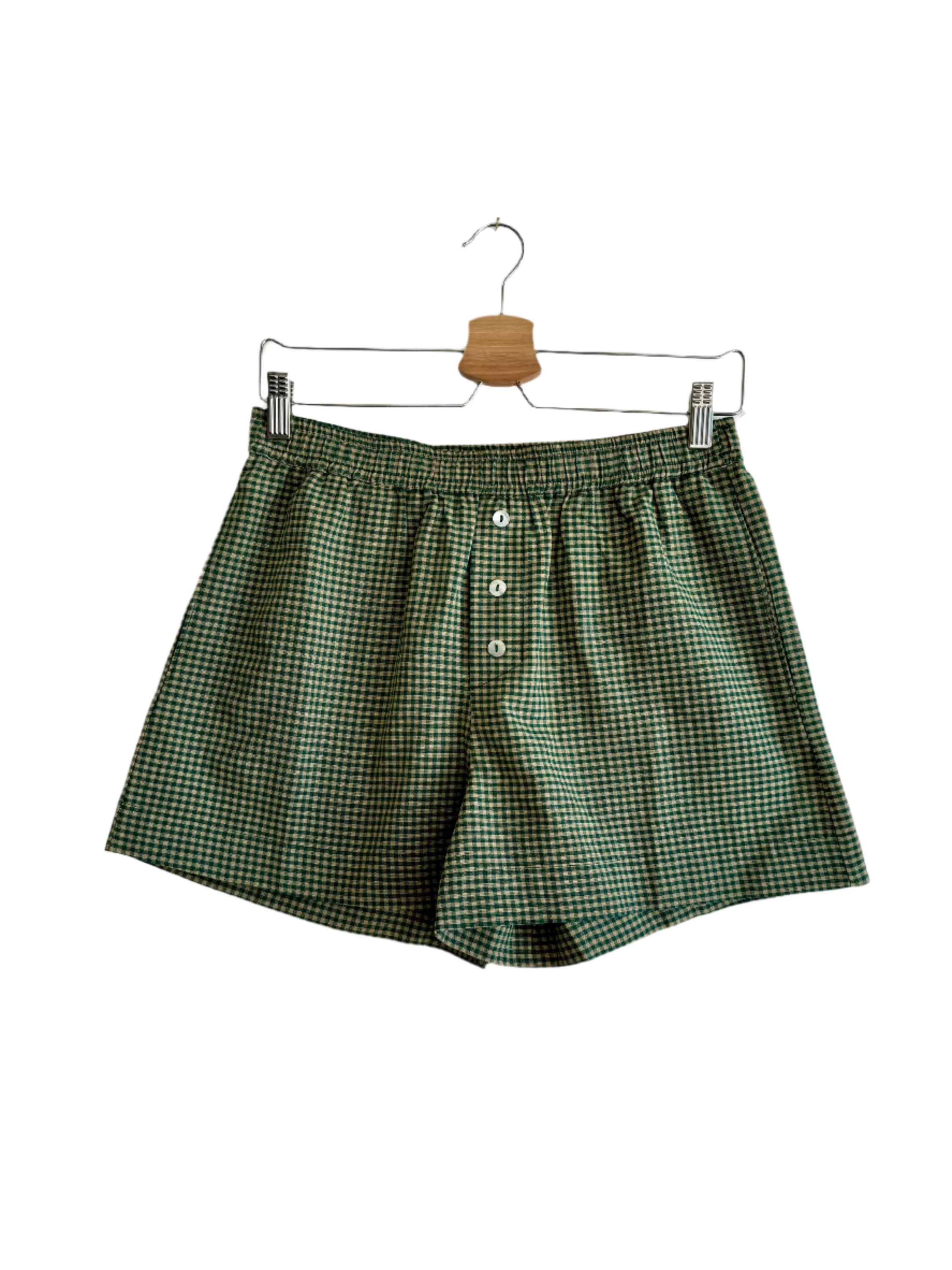 Pine Gingham Boxer Shorts