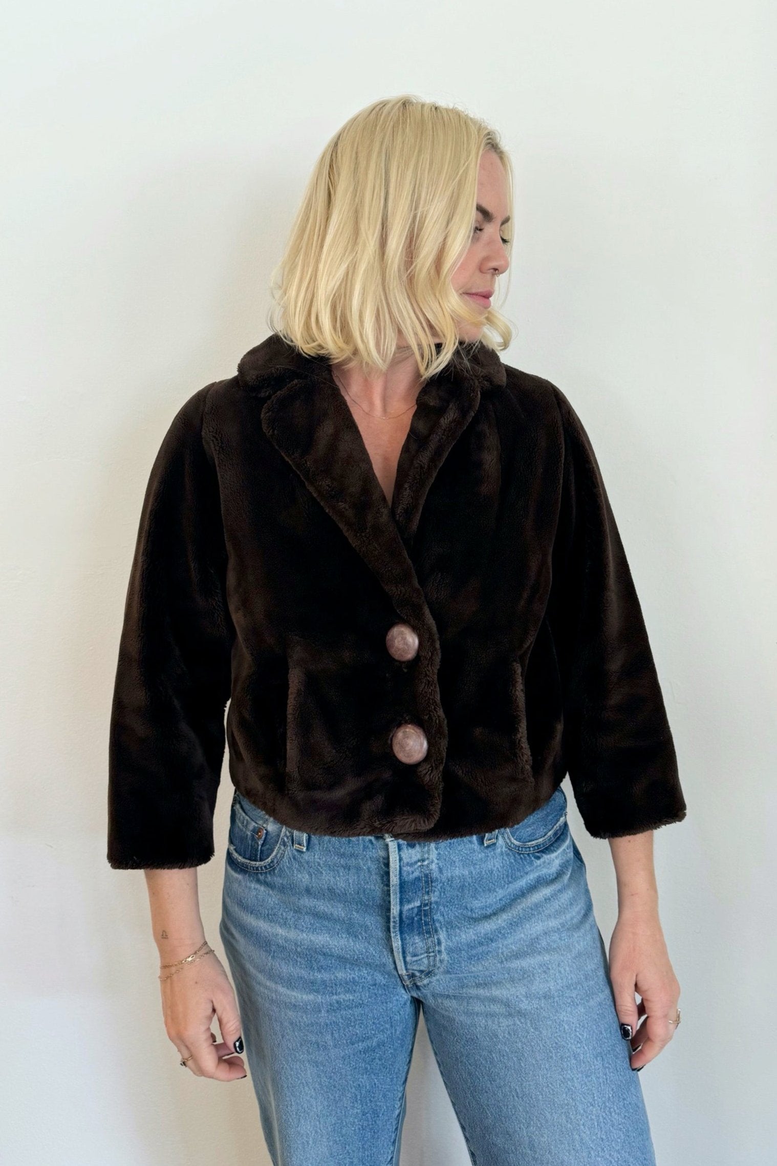 Brown Faux Fur Jacket