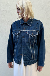 Rhinestone Studded Denim Jacket