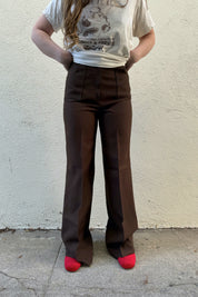 60s Brown High Waist Flare