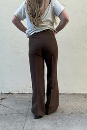 60s Brown High Waist Flare