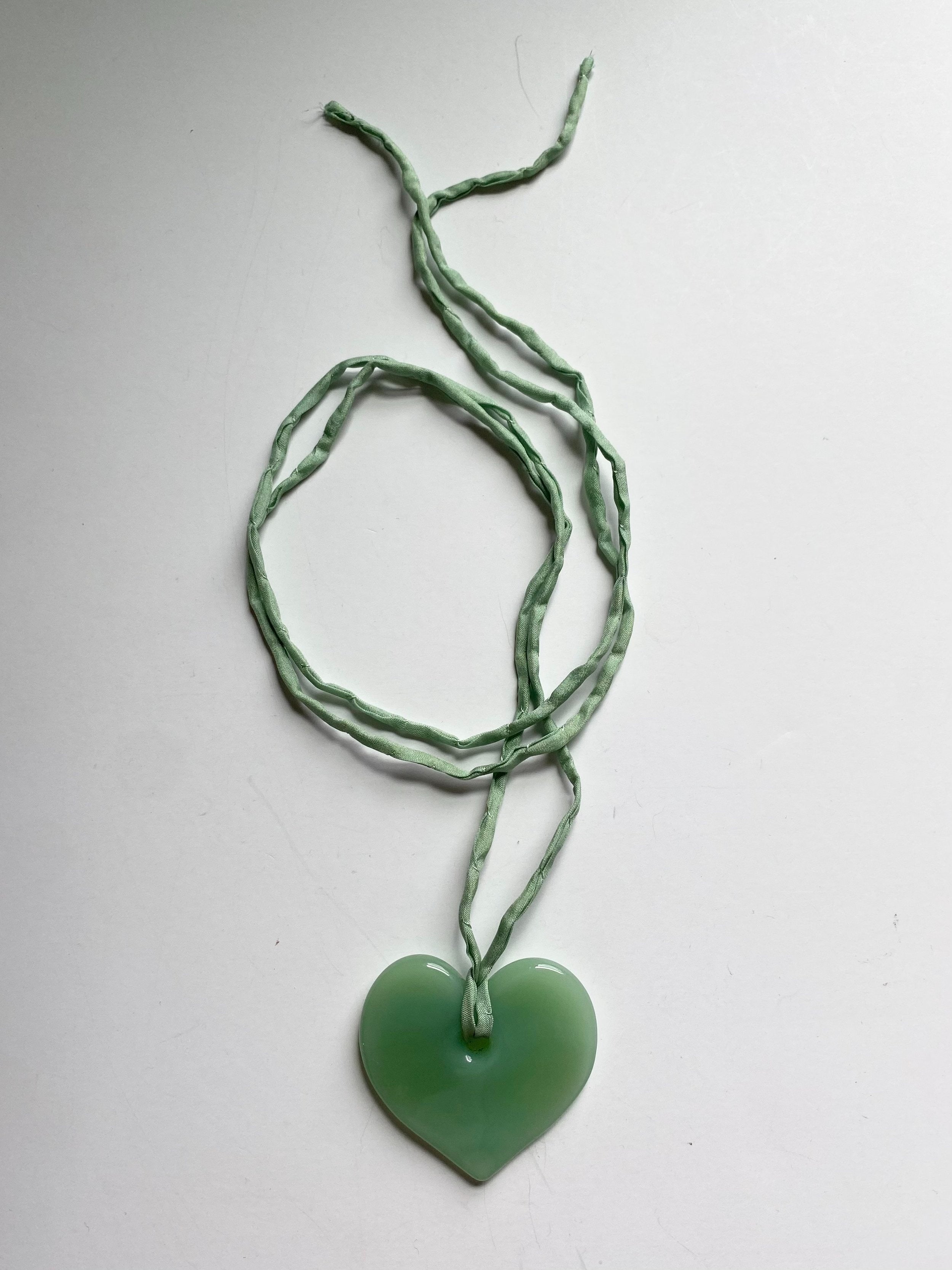 Green Jade Heart Necklace