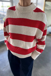 Red Stripe Zoe Sweater