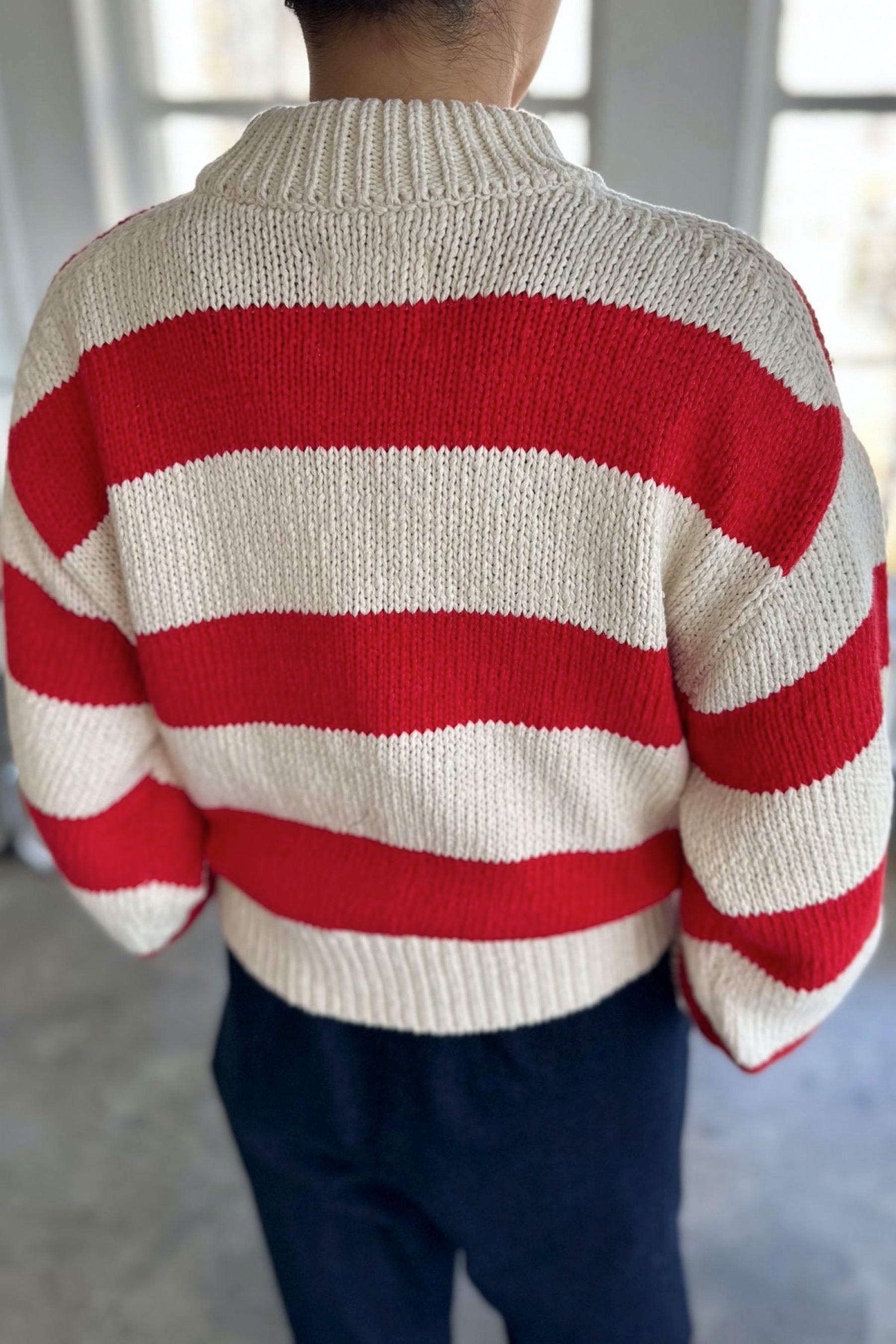 Red Stripe Zoe Sweater