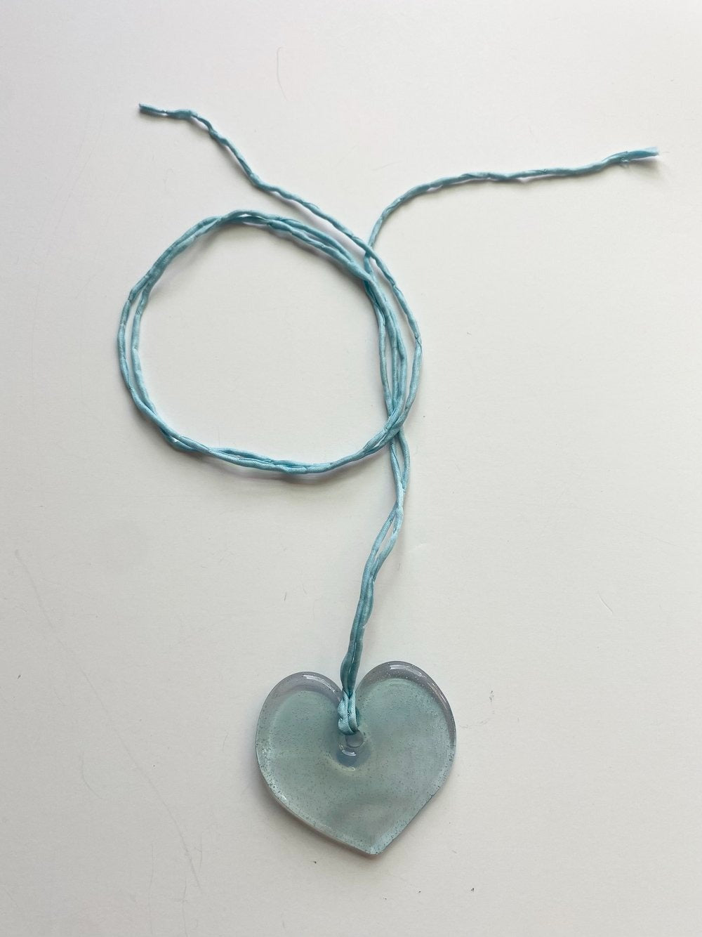 Ice Blue Heart Necklace