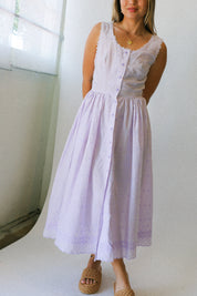 Lilac Eyelet Handmade Dress