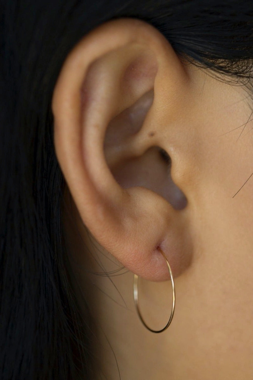 14k Gold Large LA Hoops