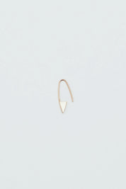 14k Mini Triangle Safety Pin Earring