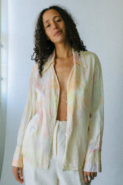 Hand Dyed Silk Button Down