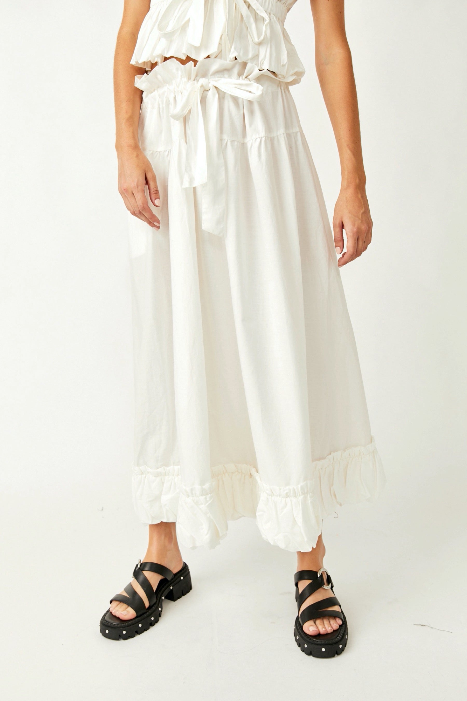 White Favorite Part Midi Skirt