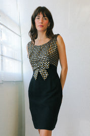 Mod Checkered Metallic Checkered Dress