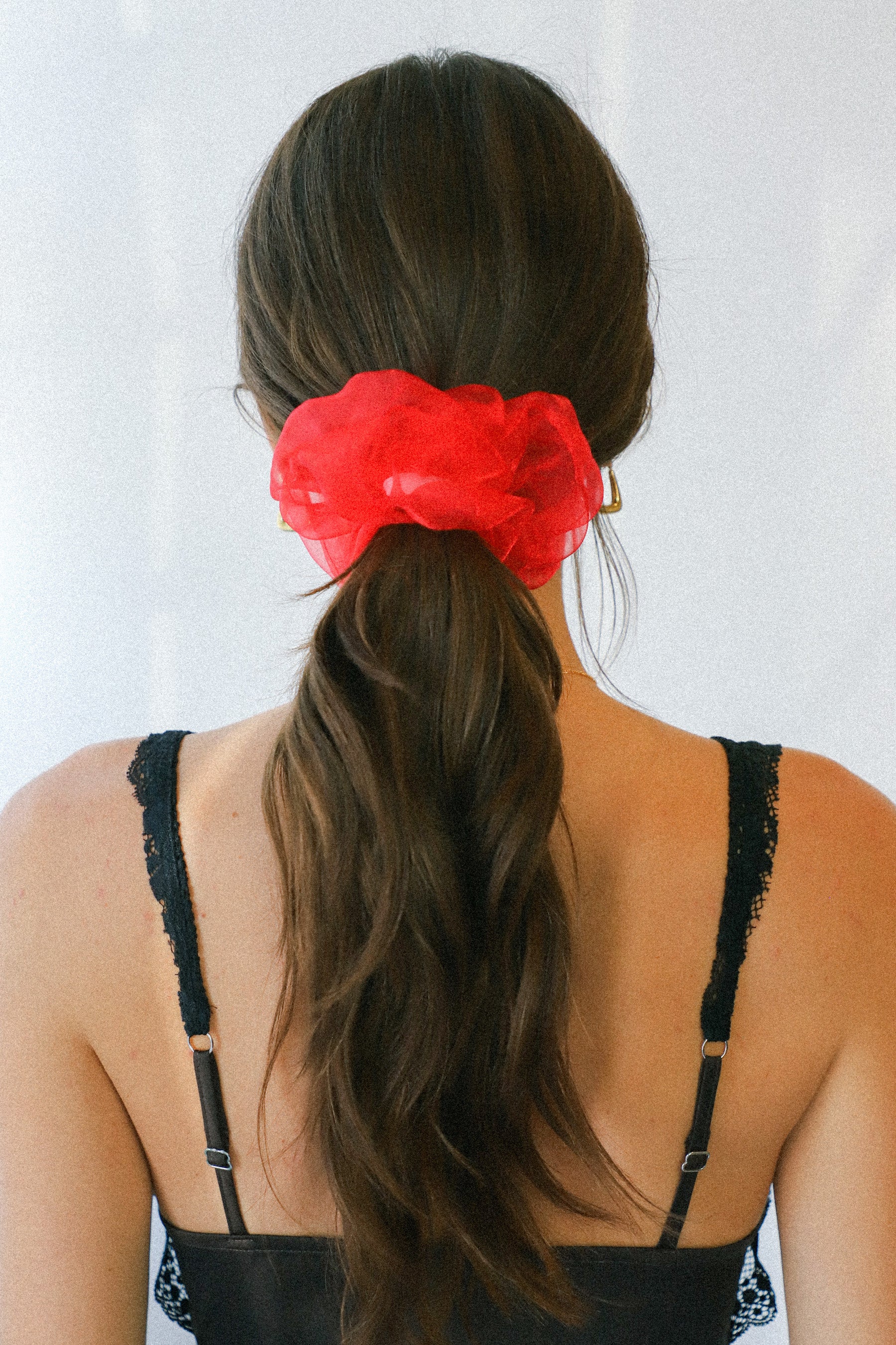 Poppy Mini Organza Scrunchie