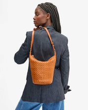 Natural Woven Checker Petite Jeanne Bag