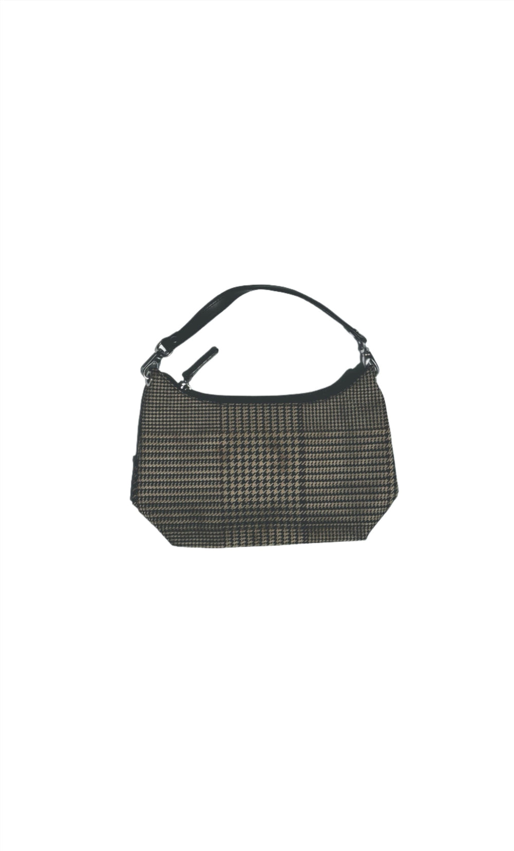 Mini Tan Houndstooth RL Hobo Bag