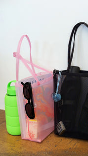 Pink Mesh Open Tote