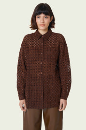 Chocolate Harmony Checkered L/S Button Down