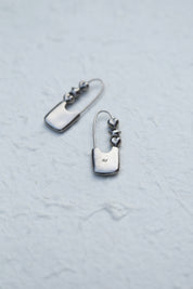 Silver Mixed Safety Pin Earrings