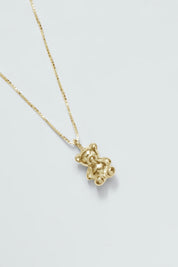 Gold Charm Teddy Necklace