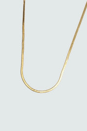 Gold Thin Herringbone Chain