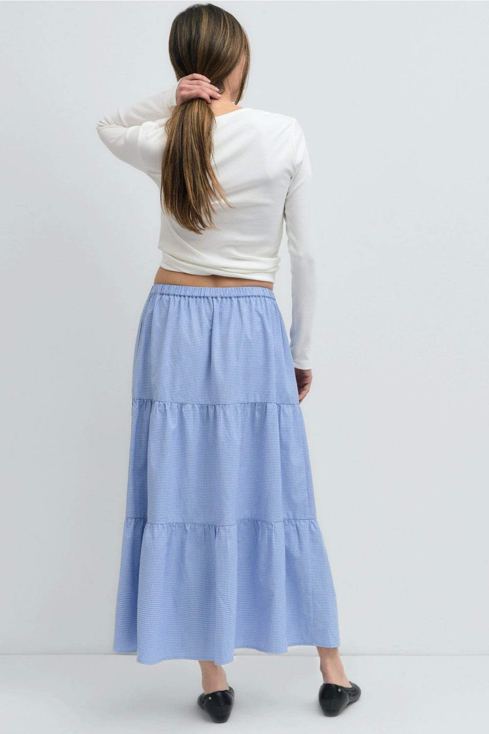 Blue Gingham Emilie Skirt