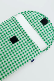 Green Gingham Puffy Laptop Sleeve