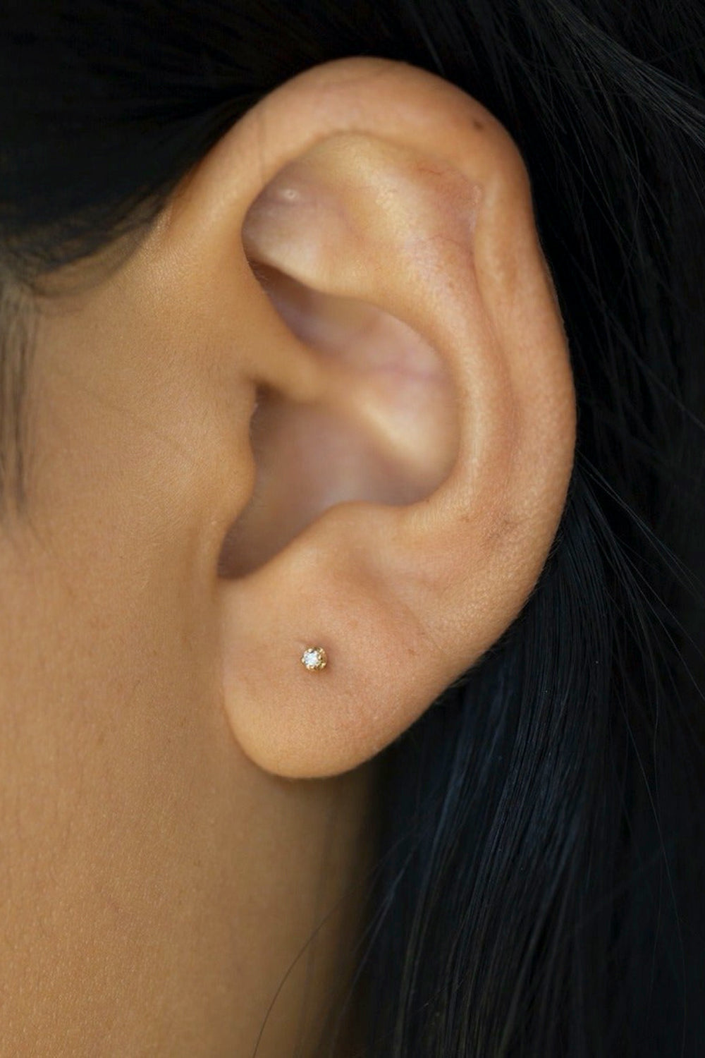 White Diamond Baby Studs