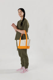 Small Tangerine Heavyweight Canvas Tote