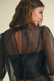 Sheer Puffy Blouse