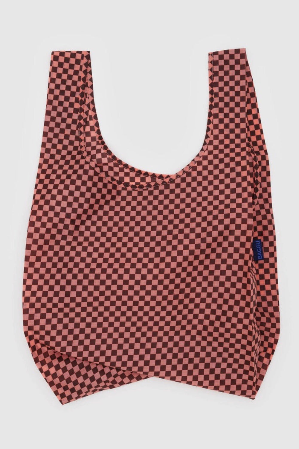 Pink Brown Check Baggu