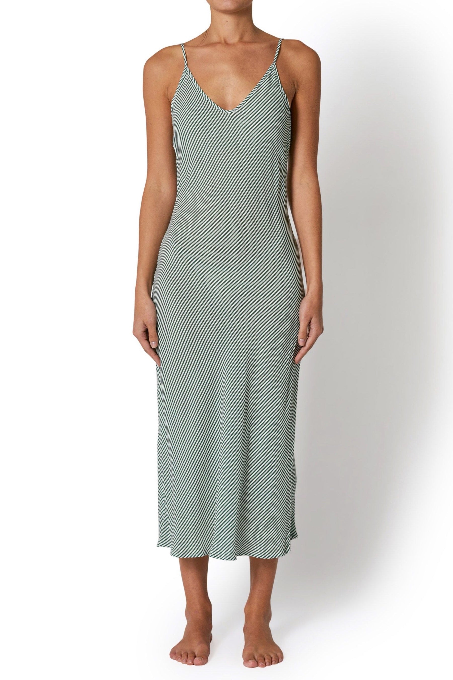 Basil Capri Stripe Margaux Slip Dress